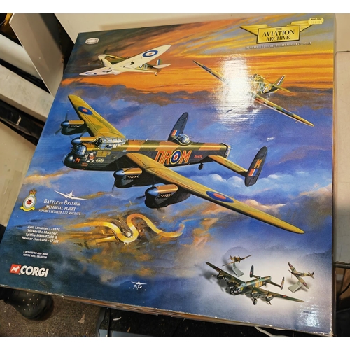 267 - Corgi The Aviation Archive Battle Of Britain Memorial Flight 1:72 Scale Set Boxed