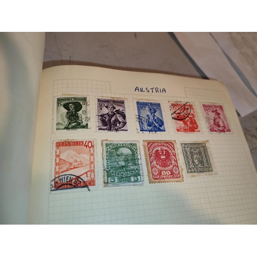 270 - Vintage Stamp Collection In Green Album