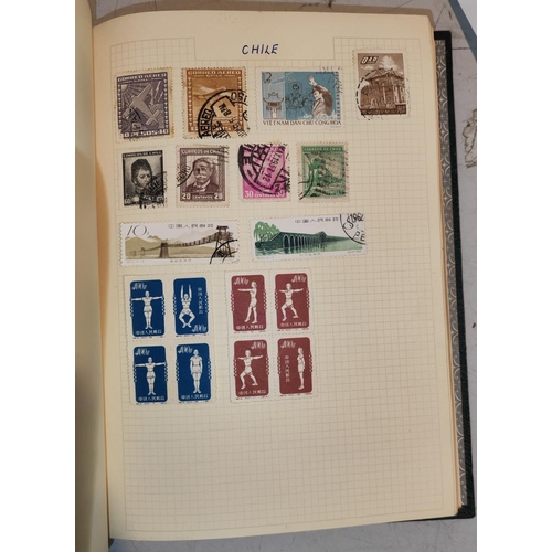 270 - Vintage Stamp Collection In Green Album