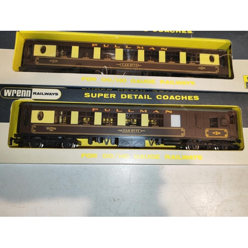 311 - Wrenn Railways For Oo/Ho Carriages W6000 Pullman Car Brake 2Nd No77/W6001 Pullman Car 2Nd Class No73