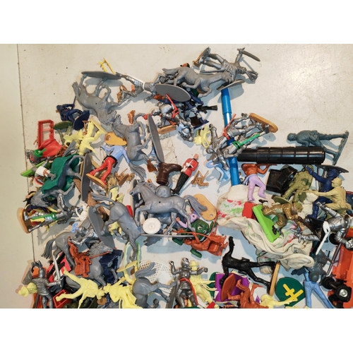 361 - Box Of Plastic Toy Soldiers, Animals Plus Others