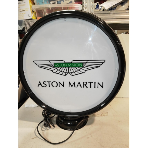 369 - Modern Aston Martin Petrol Globe Light Working