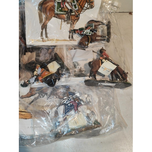 383 - 8 Del Prado Soldiers On Horses With Magazines