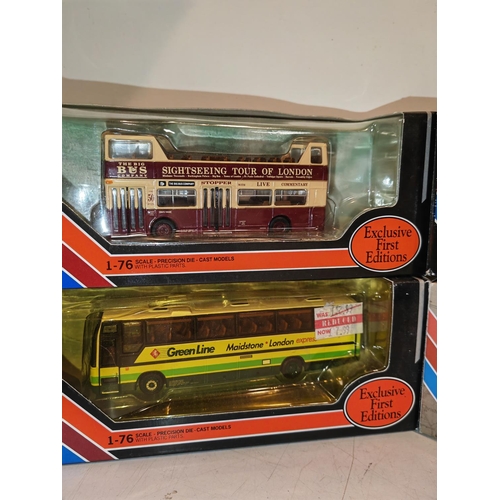 386 - 4 Boxed Efe Diecast Buses Numbers 29606, 26604, C26101, 20418