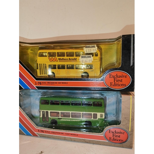 386 - 4 Boxed Efe Diecast Buses Numbers 29606, 26604, C26101, 20418