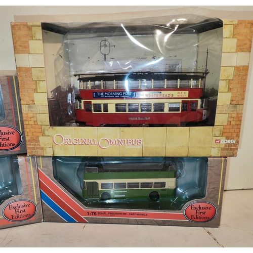 392 - Corgi The Original Omnibus Company Diecast Bus Om40501 Plus 3 Efe Diecast Buses Model No 18608, 3220... 