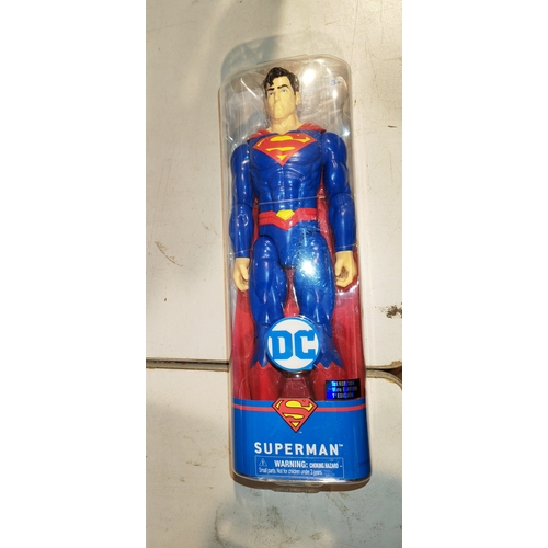 411 - Dc Comic Superman Boxed Plus 2 Others Including Spiderman & Omega Max Unboxed