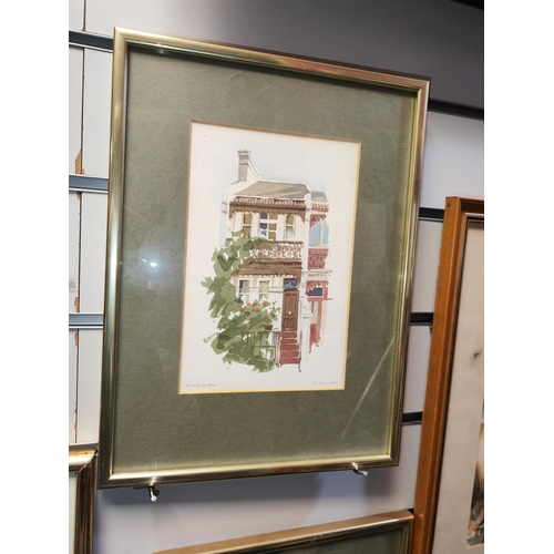 107 - 2 Framed Watercolours Of Houses