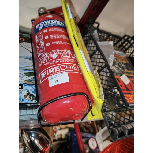 139 - Fire Extinguisher Fully Pressurised Unable To Post And Unused Hi-Viz Vest