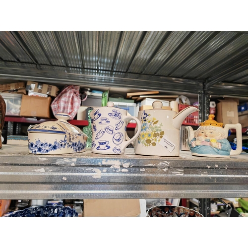 496 - 3 Teapots Plus A Butter Dish