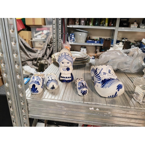 498 - Selection Of Delft Blue And White China