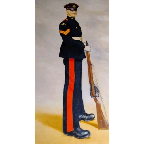 101 - Pair Of Oil On Boards Of Royal Engineer Soldiers By Roy Manser 1960'S