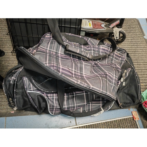 74 - Black Wheeled Suitcase Plus A Large Wheeled Shoulder Bag