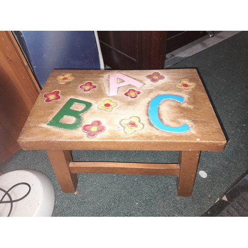 69 - Wooden Abc Stool