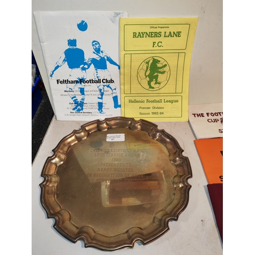 800 - 1970/80'S Wembley Finals Steward Armbands + Presentation Plate