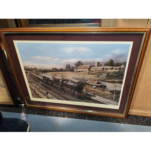 804 - Large Framed Railway Print Called The Summer Of '47