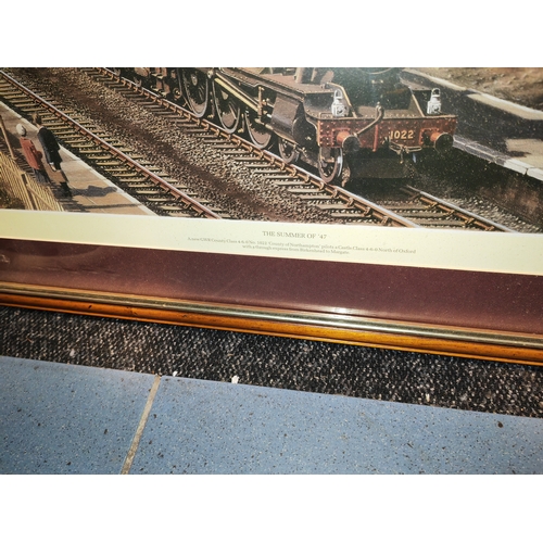 804 - Large Framed Railway Print Called The Summer Of '47