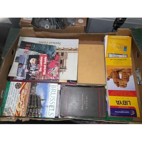 93 - 2 Boxes Of Books, Maps, Guides, Local History & Ephemera