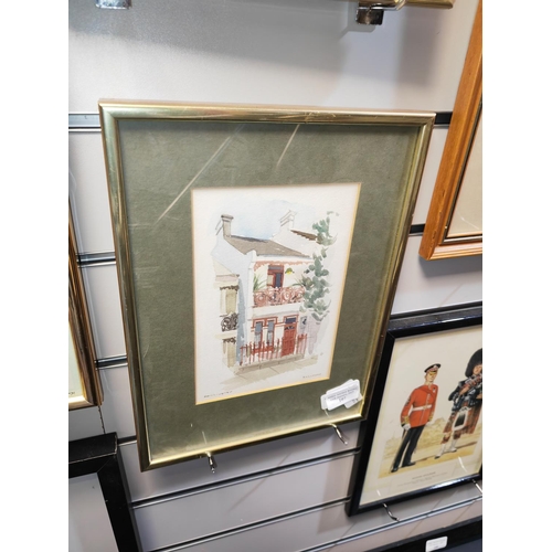 107 - 2 Framed Watercolours Of Houses