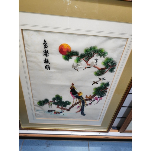 113 - Framed Japanese Embroidery