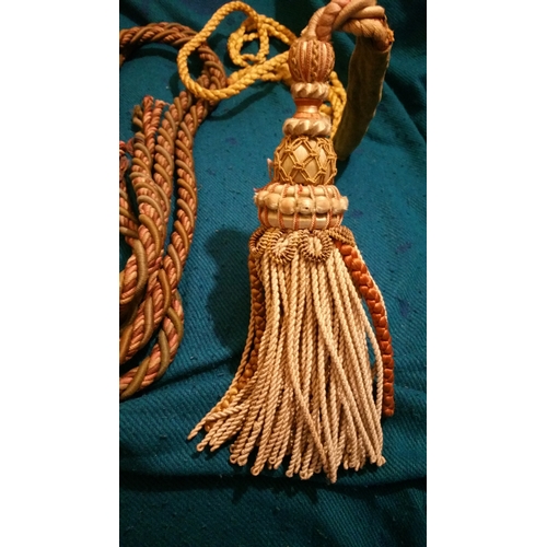 205 - Old Silk Bell Pull + Silk Rope