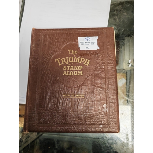 534 - Triumph Stamp Album With Contents