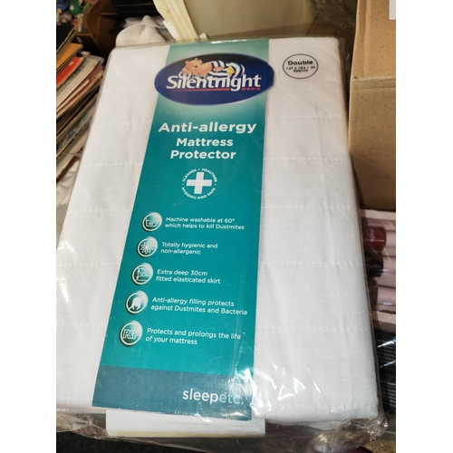 207 - Unused Silent Night Anti-Allergy Double Mattress Protector