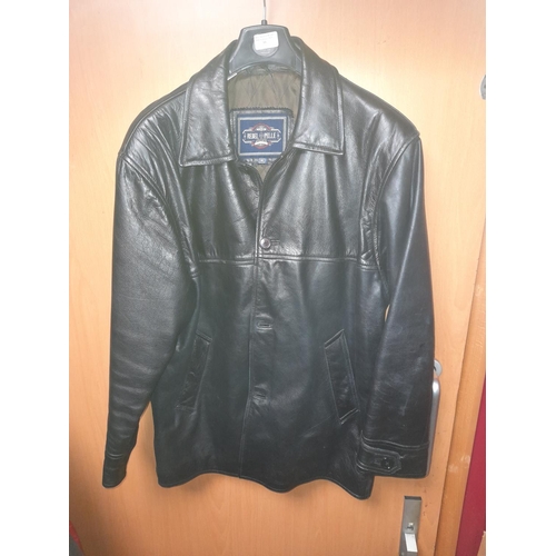 35 - Rebel Pelle Black Leather Jacket Size Medium