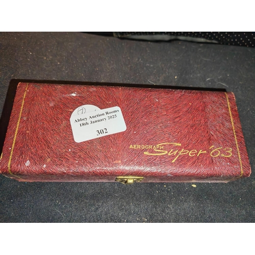 302 - Vintage Aerograph Super 63 Air Brush In Box