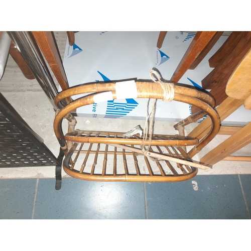 62 - 1950'S Bamboo Magazine Rack In Need Of Little Tlc