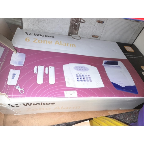 36 - Wickes 6 Zone Alarm Boxed