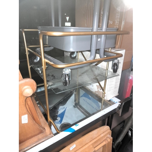 55 - 2 Tea Trollies With Glass Shelves