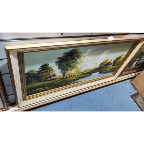 117 - Framed Print Of A Lake Scene