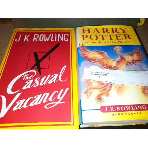 12 - 2 Jk Rowling First Edition Hard Backs