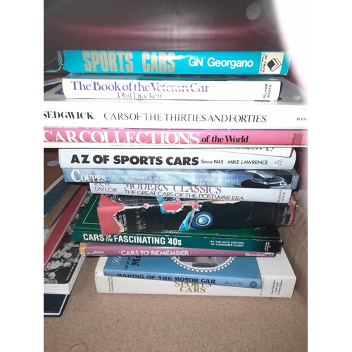 13 - Pile Of Motor Car & Motoring Books Inc Sports Cars, 1930'S & 40'S, Coupe, Classics, Veteran & Vintag... 