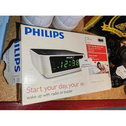 264 - Phillips Radio/Alarm Clock In Box