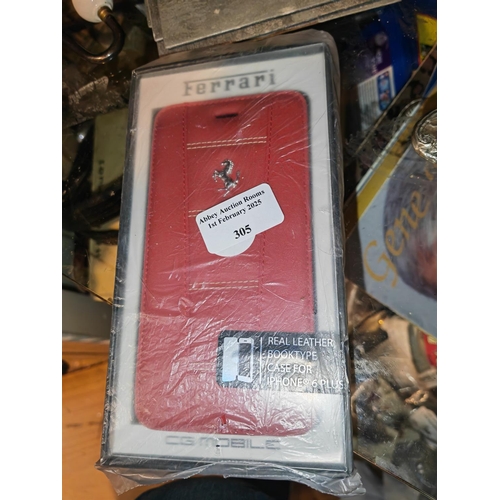 305 - Ferrari Official Leather Phone Case