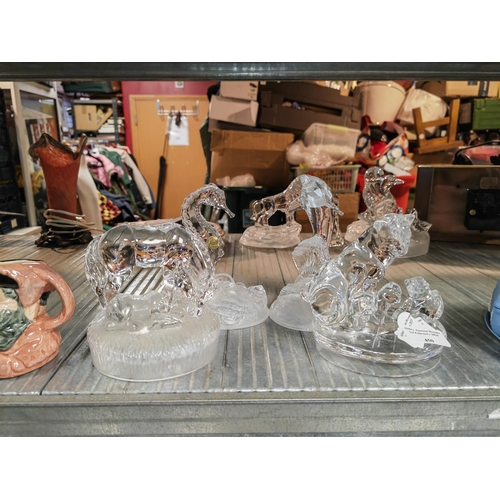 450 - 4 Glass Animal Ornaments