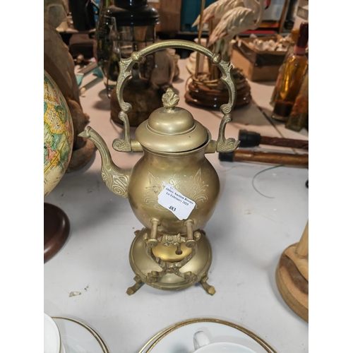 483 - Brass Spirit Kettle On Stand