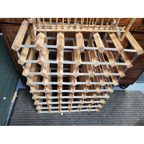 716 - Metal And Wooden Wine Rack