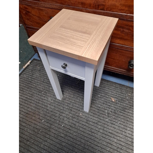 46 - White Bedside Cabinet