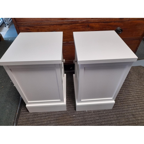 61 - Pair Of White Bedside Cabinets