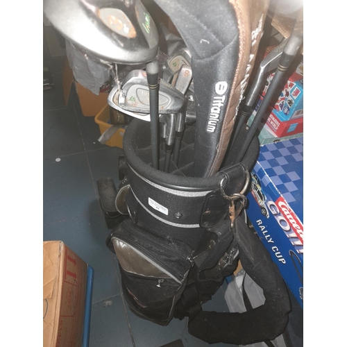 84 - Bag Of Golf Clubs With Trolley