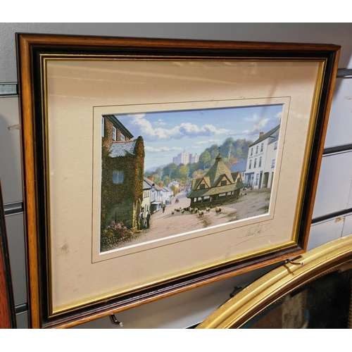 111 - 2 Framed Prints Of Station In The 1950'S And Dunster Print Signed