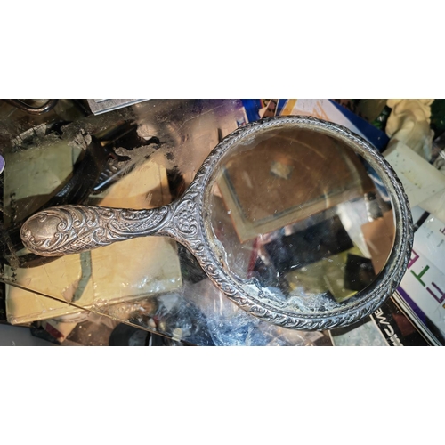 308 - Silver Dressing Table Hand Mirror