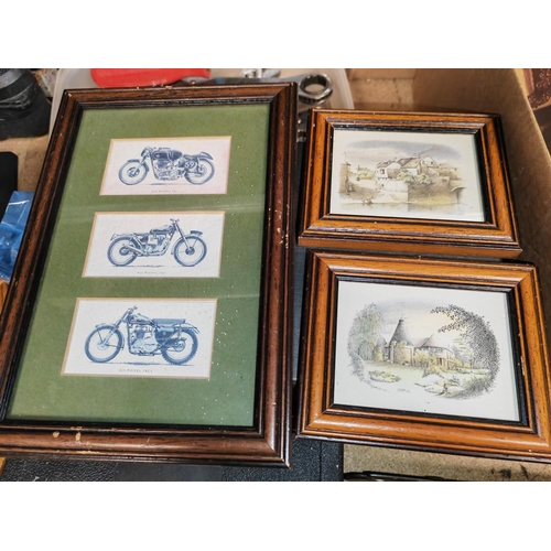 136 - Selection Of Various Prints Including Motorcycles Etc