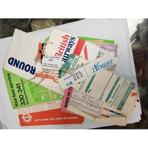 437 - Selection Of Bus Tickets And Airline Tags