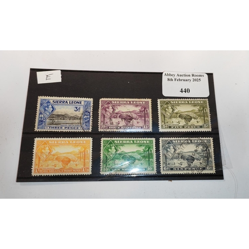 440 - George V1 Sierra Leone Stamps Inc 10/-