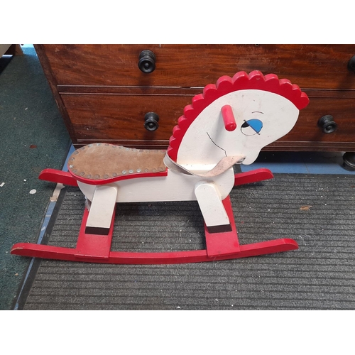 66 - Wooden Rocking Horse