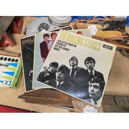 166 - Selection Of Mono Beatles And Rolling Stones Lp'S And Single Records